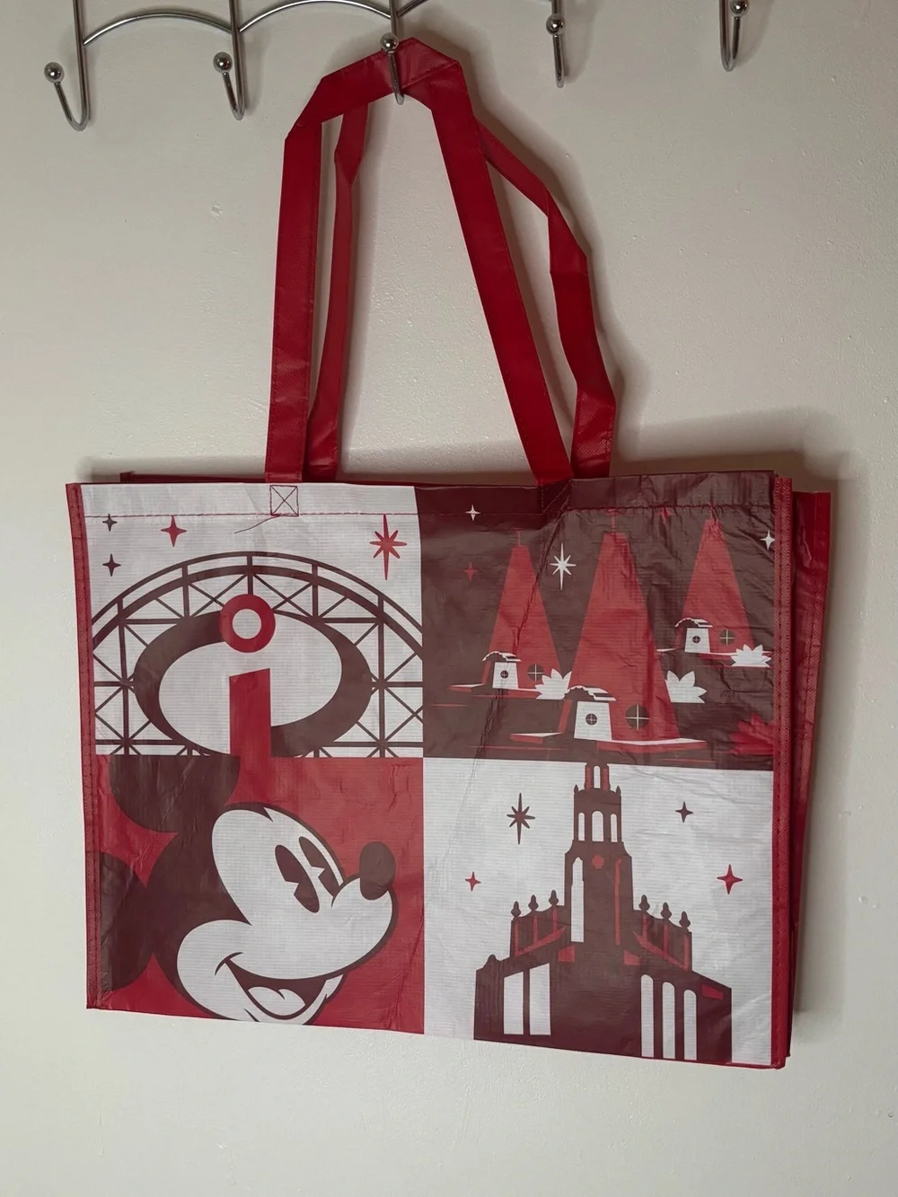 Disney California Adventure Red Mickey Ferris Wheel Tote